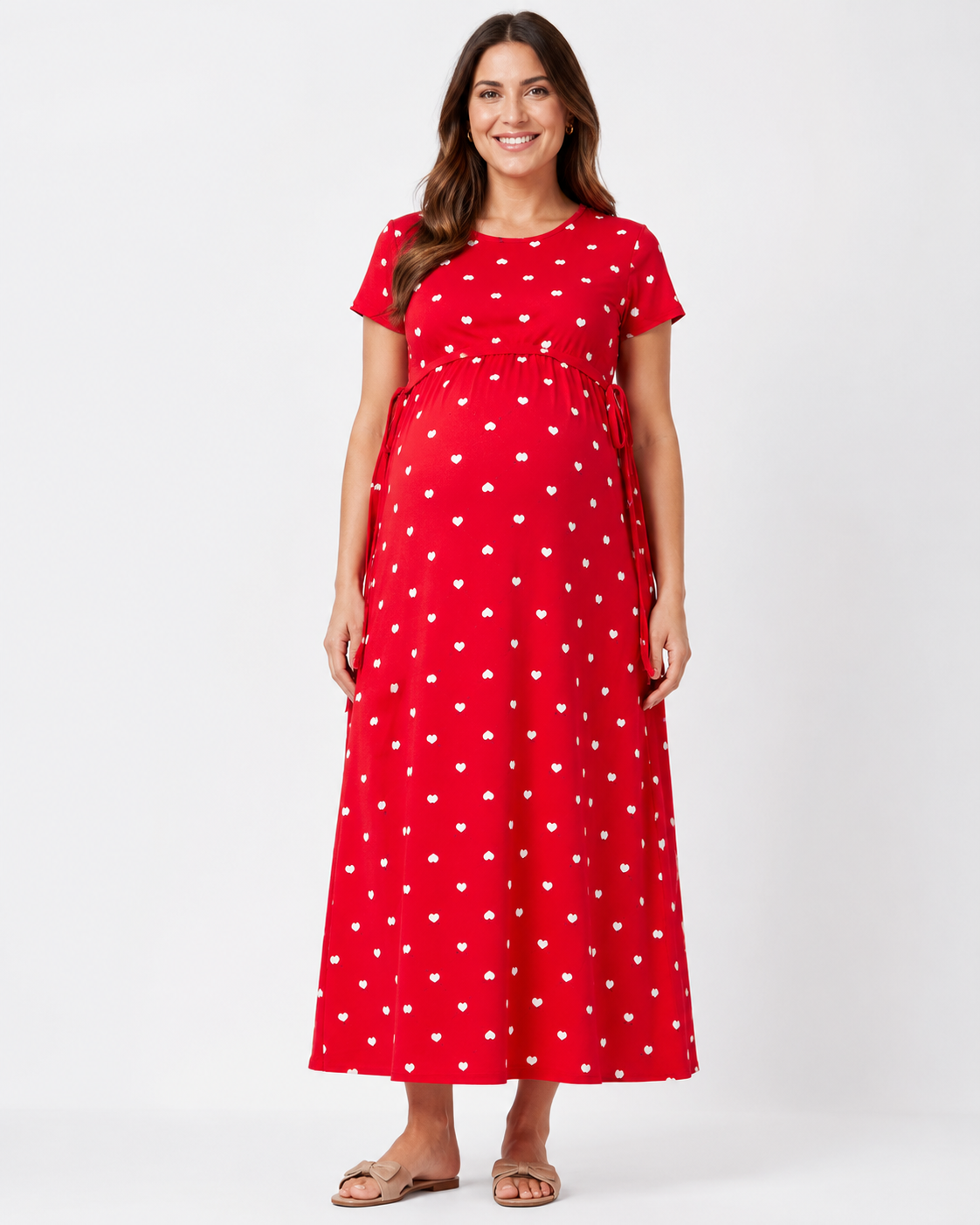 Maternity wear- Hearts printed one piece