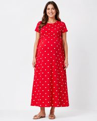 Maternity wear- Hearts printed one piece