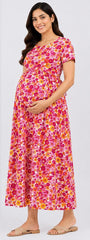 Maternity wear- flowers printed one piece