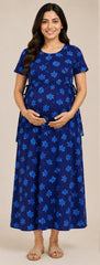 Maternity wear- Blue fish printed one piece