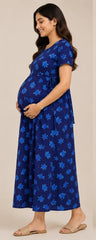 Maternity wear- Blue fish printed one piece