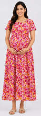 Maternity wear- flowers printed one piece