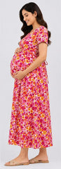Maternity wear- flowers printed one piece